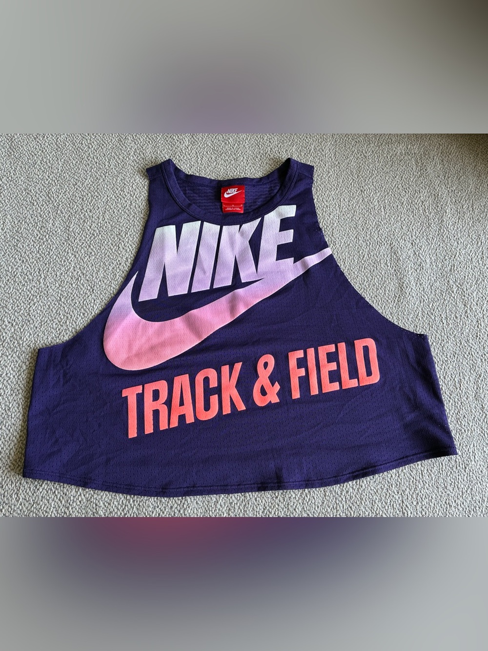 Nike Track & Field Mesh Tank Top Purple Pink Women's Sz L. - Picture 10 of 11